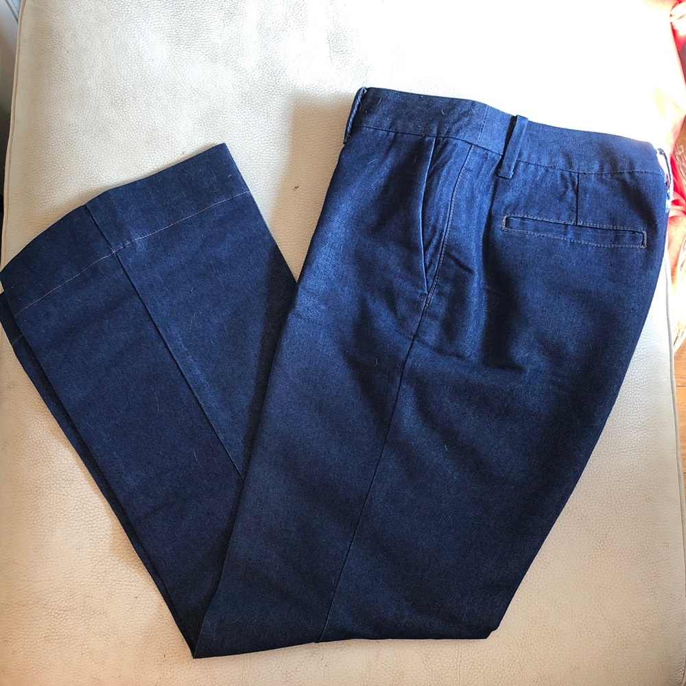 Spiegel blue denim trouser pants with wide legs